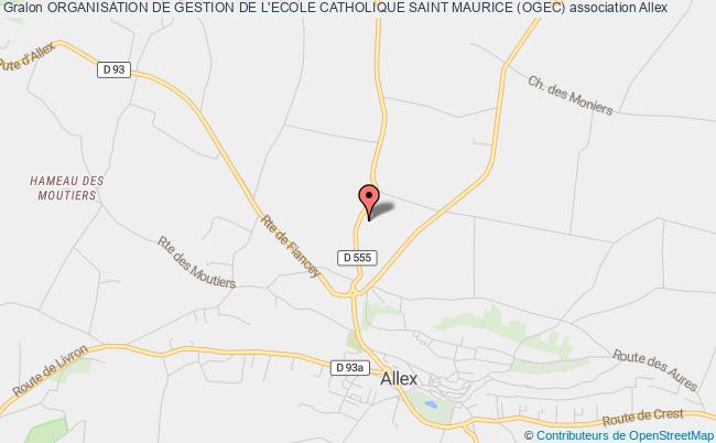 plan association Organisation De Gestion De L'ecole Catholique Saint Maurice (ogec) Allex