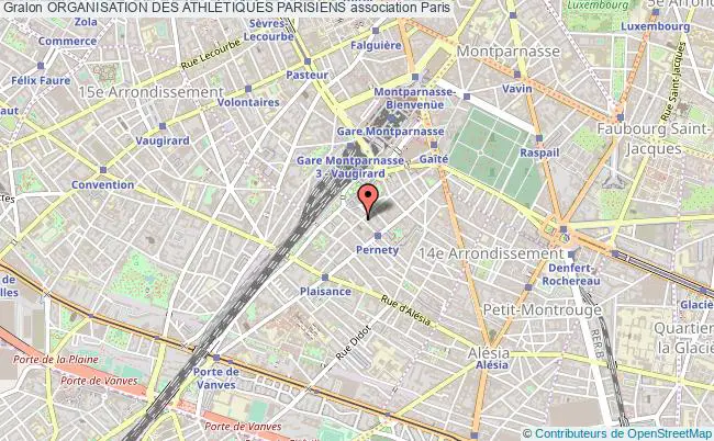 plan association Organisation Des AthlÉtiques Parisiens Paris