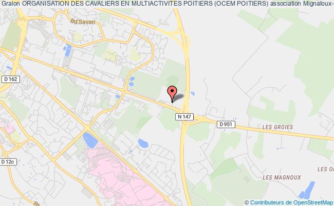 plan association Organisation Des Cavaliers En Multiactivites Poitiers (ocem Poitiers) Mignaloux-Beauvoir