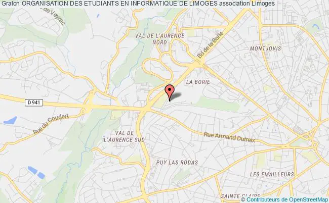 plan association Organisation Des Etudiants En Informatique De Limoges Limoges