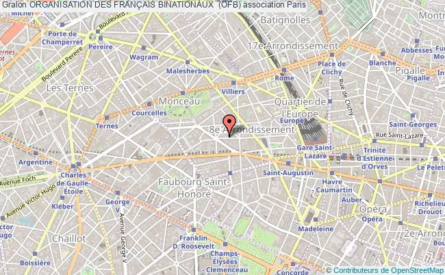 plan association Organisation Des FranÇais Binationaux  (ofb) Paris