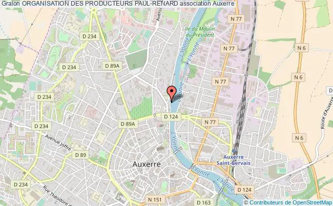 plan association Organisation Des Producteurs Paul-renard Auxerre