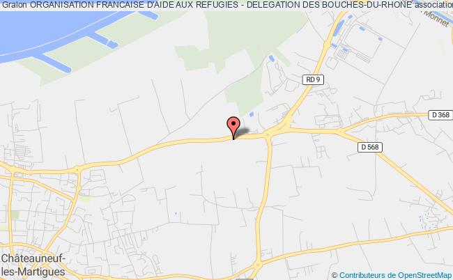 plan association Organisation Francaise D'aide Aux Refugies - Delegation Des Bouches-du-rhone Châteauneuf-les-Martigues