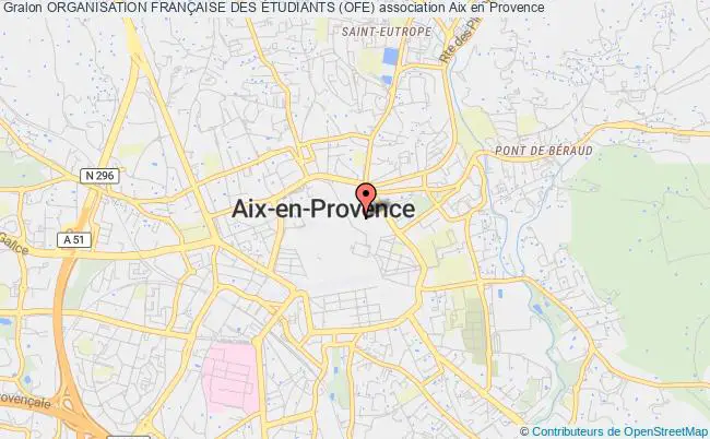 plan association Organisation FranÇaise Des Étudiants (ofe) Aix-en-Provence