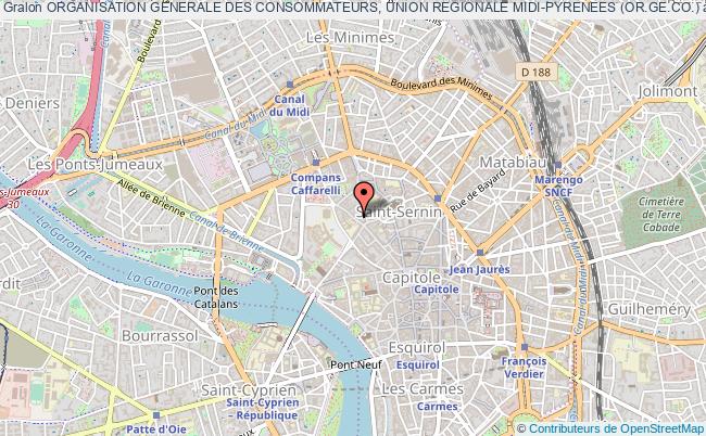 plan association Organisation Generale Des Consommateurs, Union Regionale Midi-pyrenees (or.ge.co.) Toulouse