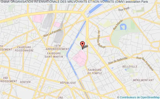 plan association Organisation Internationale Des Malvoyants Et Non Voyants (oimv) Paris