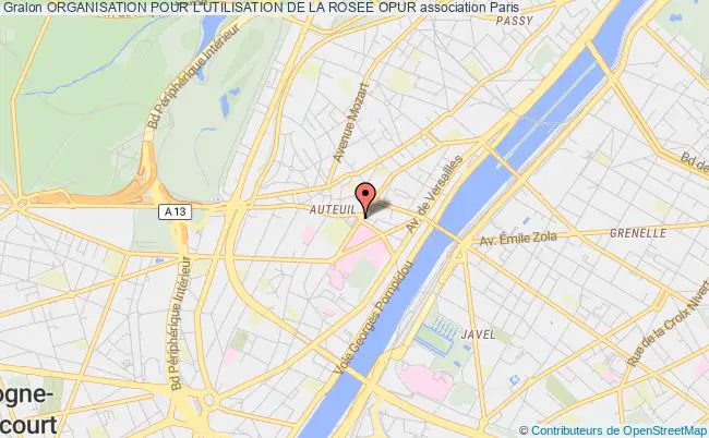 plan association Organisation Pour L'utilisation De La Rosee Opur Paris