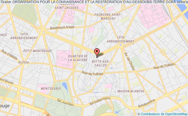 plan association Organisation Pour La Connaissance Et La Restauration D'au-dessoubs-terre Ocra Paris