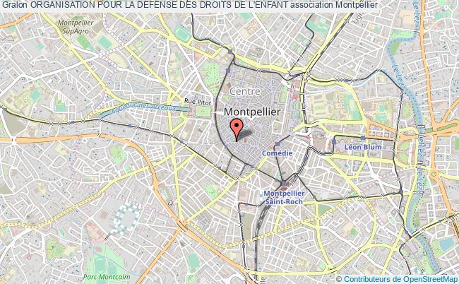 plan association Organisation Pour La Defense Des Droits De L'enfant Montpellier