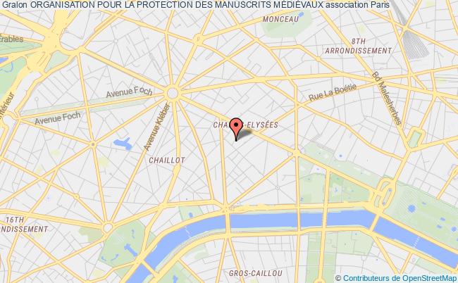 plan association Organisation Pour La Protection Des Manuscrits MÉdiÉvaux Paris 8e