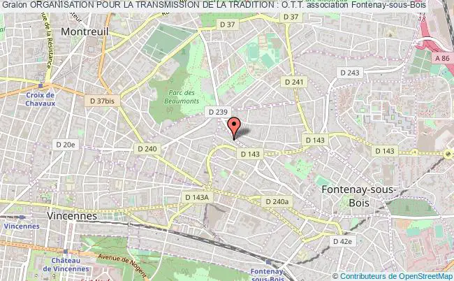 plan association Organisation Pour La Transmission De La Tradition : O.t.t. Fontenay-sous-Bois