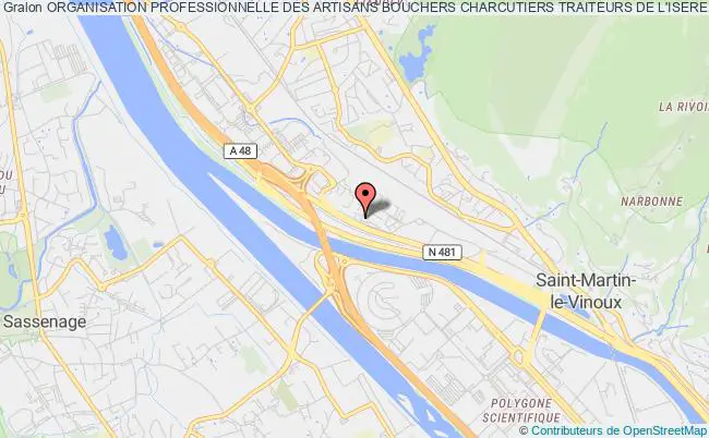 plan association Organisation Professionnelle Des Artisans Bouchers Charcutiers Traiteurs De L'isere Saint-Martin-le-Vinoux