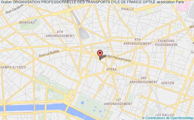 plan association Organisation Professionnelle Des Transports D'ile De France Optile Paris