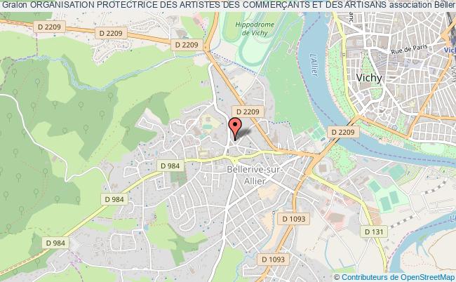 plan association Organisation Protectrice Des Artistes Des CommerÇants Et Des Artisans Bellerive-sur-Allier