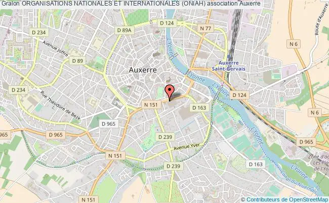 plan association Organisations Nationales Et Internationales (oniah) Auxerre