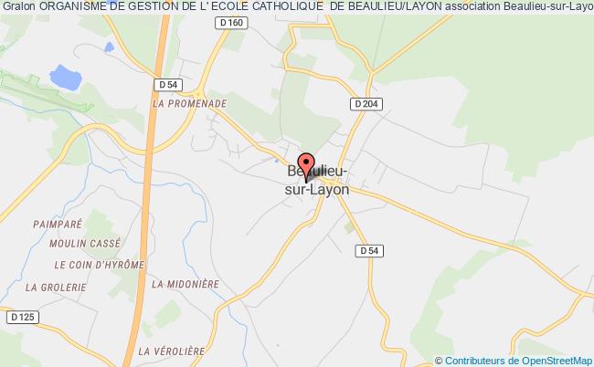 plan association Organisme De Gestion De L' Ecole Catholique  De Beaulieu/layon Beaulieu-sur-Layon
