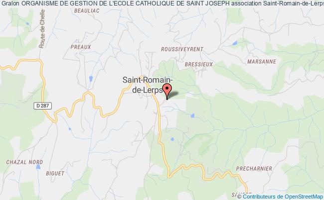 plan association Organisme De Gestion De L'ecole Catholique De Saint Joseph Saint-Romain-de-Lerps