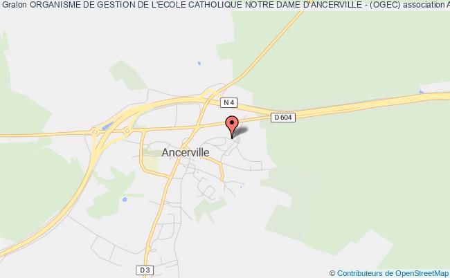 plan association Organisme De Gestion De L'ecole Catholique Notre Dame D'ancerville - (ogec) Ancerville