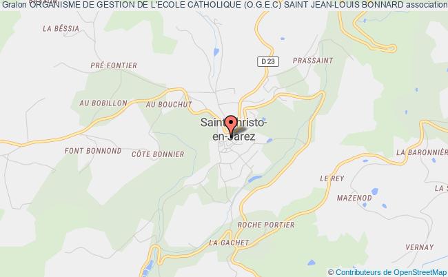 plan association Organisme De Gestion De L'ecole Catholique (o.g.e.c) Saint Jean-louis Bonnard Saint-Christo-en-Jarez