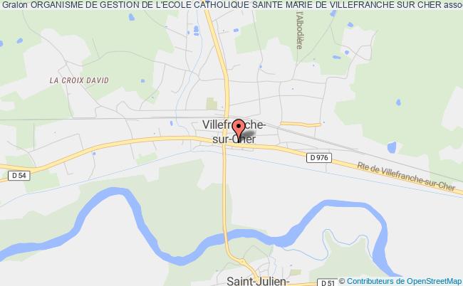 plan association Organisme De Gestion De L'ecole Catholique Sainte Marie De Villefranche Sur Cher Villefranche-sur-Cher