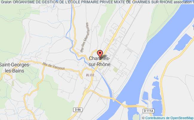 plan association Organisme De Gestion De L'ecole Primaire Privee Mixte De Charmes Sur Rhone Charmes-sur-Rhône