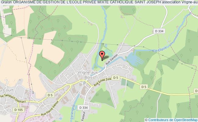 plan association Organisme De Gestion De L'ecole Privee Mixte Catholique Saint Joseph Vrigne-aux-Bois