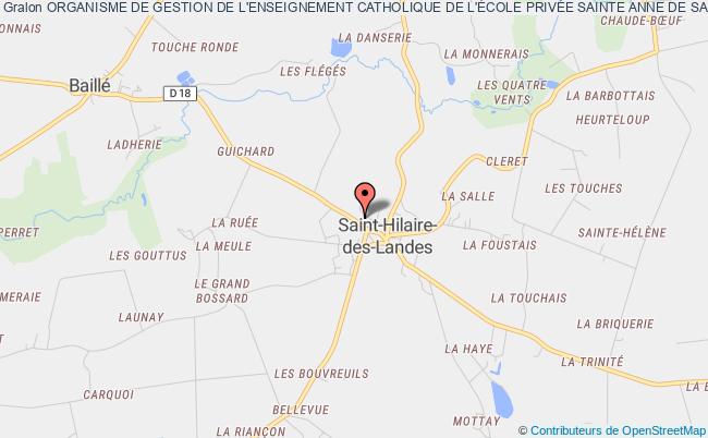 plan association Organisme De Gestion De L'enseignement Catholique De L'École PrivÉe Sainte Anne De Saint Hilaire Des Landes Saint-Hilaire-des-Landes
