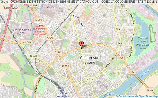 plan association Organisme De Gestion De L'enseignement Catholique - Ogec La Colombiere - Saint-dominique Chalon-sur-Saône