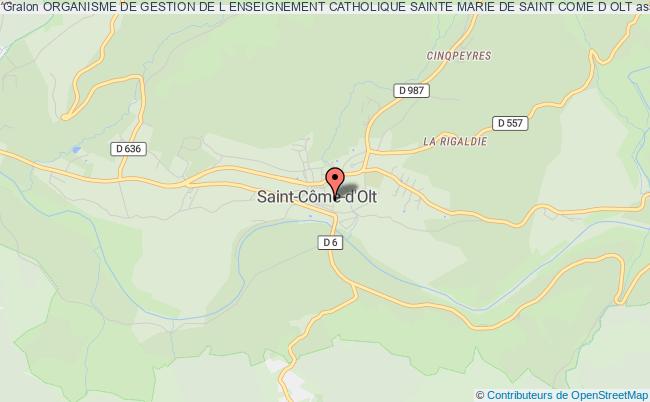 plan association Organisme De Gestion De L Enseignement Catholique Sainte Marie De Saint Come D Olt Saint-Côme-d'Olt