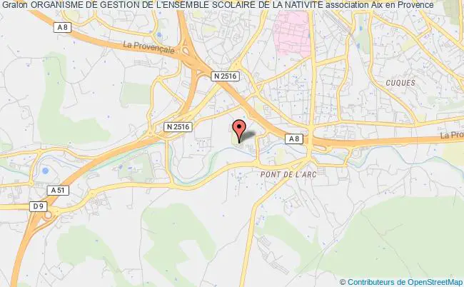 plan association Organisme De Gestion De L'ensemble Scolaire De La Nativite Aix-en-Provence