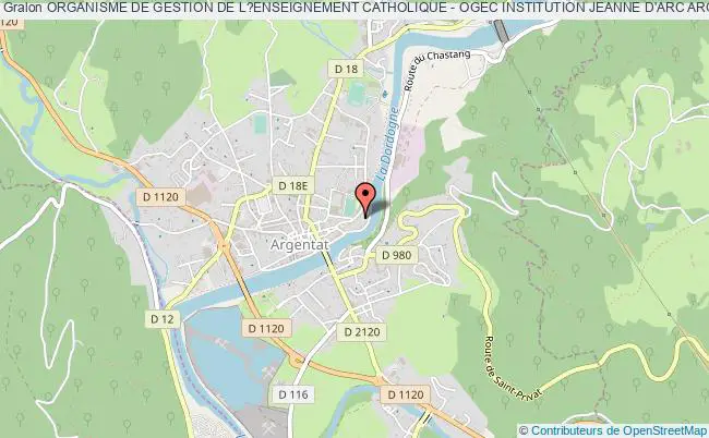 plan association Organisme De Gestion De L?enseignement Catholique - Ogec Institution Jeanne D'arc Argentat Argentat-sur-Dordogne