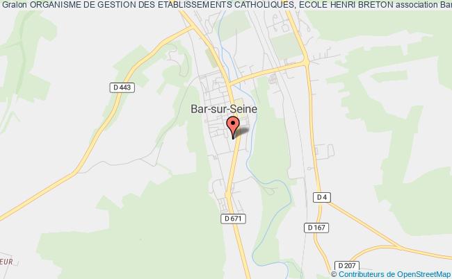 plan association Organisme De Gestion Des Etablissements Catholiques, Ecole Henri Breton Bar-sur-Seine