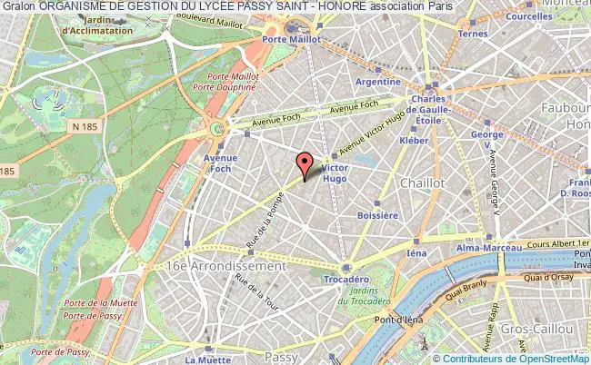 plan association Organisme De Gestion Du Lycee Passy Saint - Honore Paris