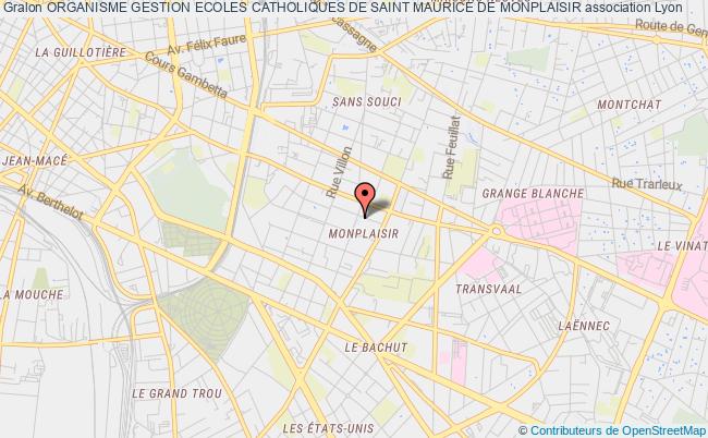 plan association Organisme Gestion Ecoles Catholiques De Saint Maurice De Monplaisir Lyon 8e Arrondissement
