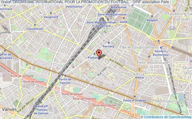plan association Organisme International Pour La Promotion Du Football - Opif Paris