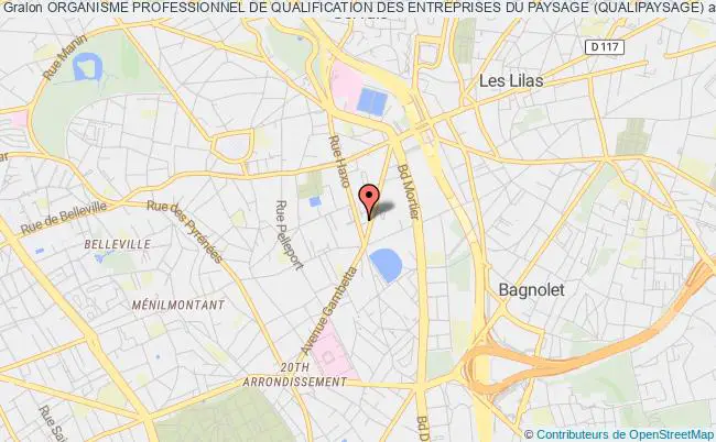 plan association Organisme Professionnel De Qualification Des Entreprises Du Paysage (qualipaysage) Paris 20e