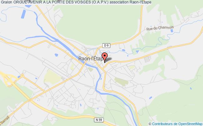 plan association Orgue-avenir A La Porte Des Vosges (o.a.p.v.) Raon-l'Étape