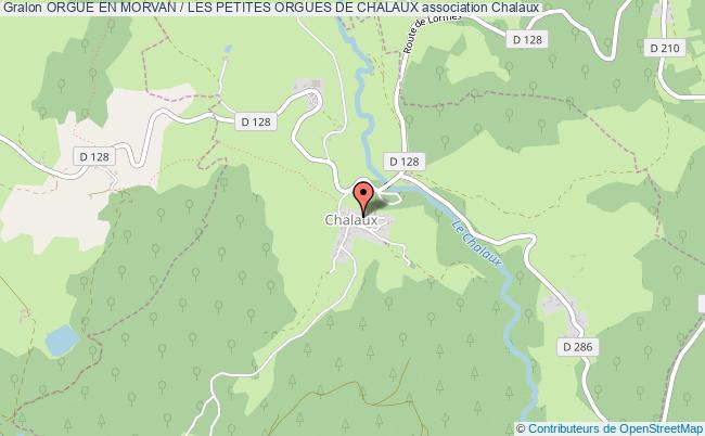 plan association Orgue En Morvan / Les Petites Orgues De Chalaux Chalaux