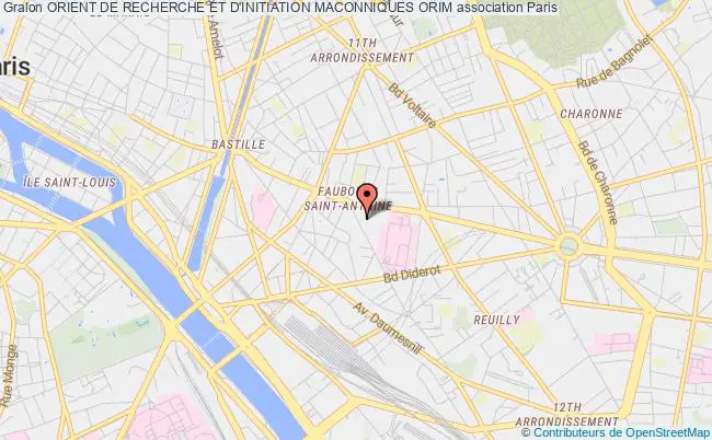 plan association Orient De Recherche Et D'initiation Maconniques Orim Paris