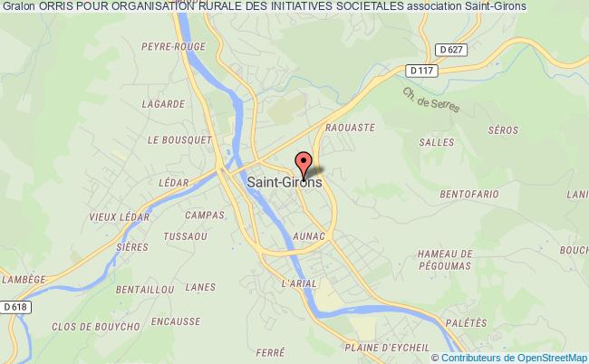 plan association Orris Pour Organisation Rurale Des Initiatives Societales Saint-Girons