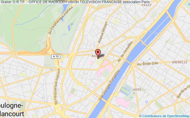 plan association O.r.t.f. - Office De Radiodiffusion Television Francaise Paris