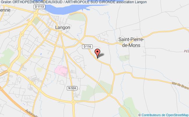 plan association Orthopediebordeauxsud / Arthropole Sud Gironde Langon