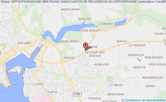plan association Orthophonissimo Bretagne (association De Recherche En Orthophonie) Concarneau