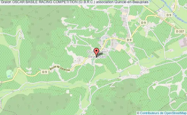 plan association Oscar Basile Racing Competition (o.b.r.c.) Quincié-en-Beaujolais