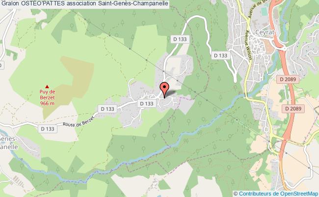 plan association OstÉo'pattes Saint-Genès-Champanelle