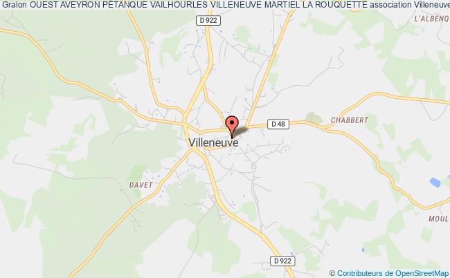 plan association Ouest Aveyron PÉtanque Vailhourles Villeneuve Martiel La Rouquette Villeneuve