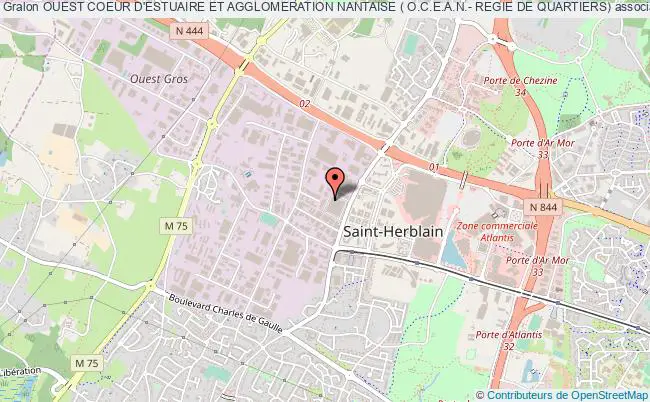 plan association Ouest Coeur D'estuaire Et Agglomeration Nantaise ( O.c.e.a.n.- Regie De Quartiers) Saint-Herblain