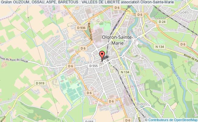 plan association Ouzoum, Ossau, Aspe, Baretous : VallÉes De LibertÉ Oloron-Sainte-Marie