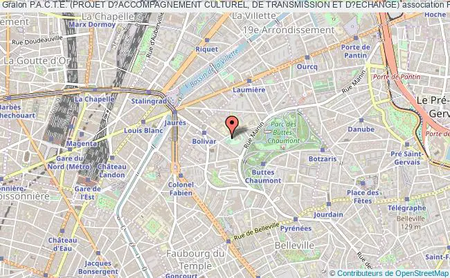 plan association P.a.c.t.e. (projet D?accompagnement Culturel, De Transmission Et D?echange) Paris