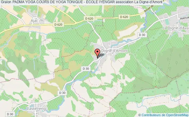 plan association Padma Yoga Cours De Yoga Tonique - École Iyengar La    Digne-d'Amont